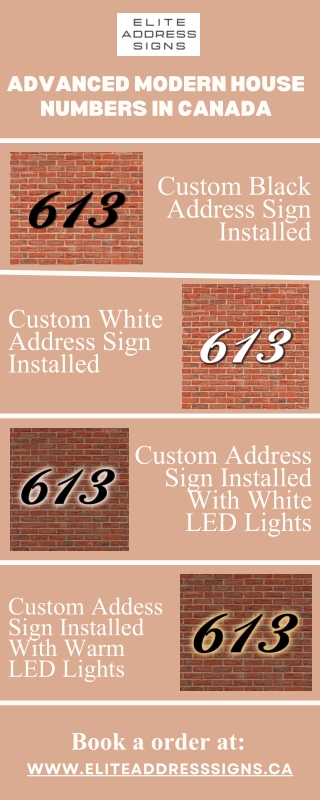 Advanced Modern House Numbers in Canada