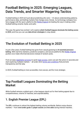 Football Betting in 2025: Top Leagues and Smart Strategies