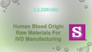Human blood origin raw materials for IVD manufacturing (5)