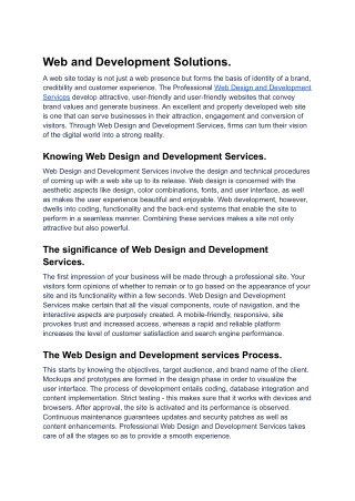 Empowering Businesses through Creative Web Development