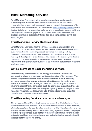 Drive Business Growth with Targeted Email Marketing Services
