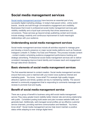 Drive Engagement and Growth with Strategic Social Media Management