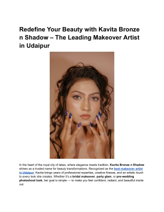 The Leading Makeover Artist in Udaipur