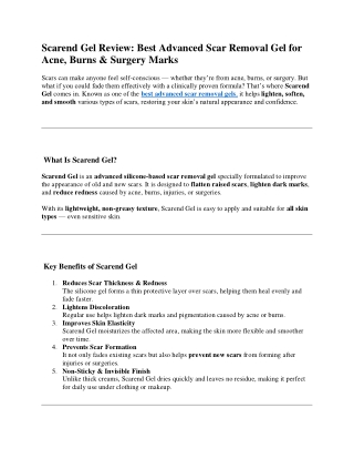 Scarend Gel 15g – Advanced Scar Removal Gel | Buy Scarend Gel for Cureka Online