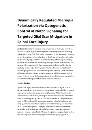 Dynamically Regulated Microglia Polarization via Optogenetic Control of Notch Signaling for Targeted Glial Scar Mitigati