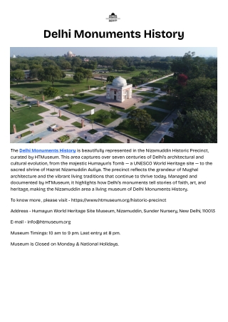 Delhi Monuments History