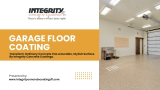 Durable & Stylish Garage Floor Coating by Integrity Concrete Coatings