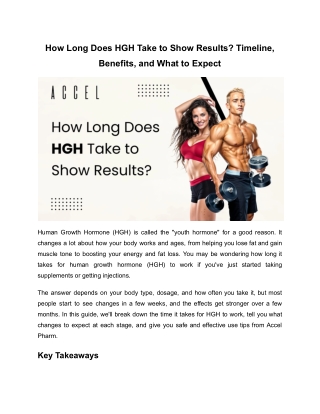 How long does HGH take to show results