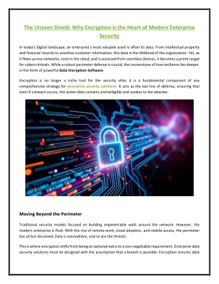 The Unseen Shield Why Encryption is the Heart of Modern Enterprise Security (1)