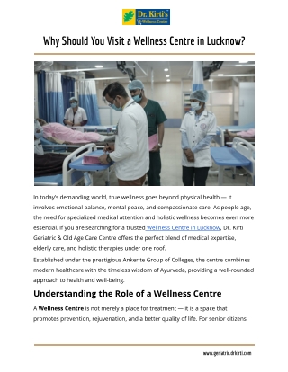 Best old age home in Lucknow