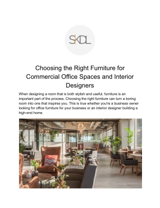 Choosing the Right Furniture for Commercial Office Spaces and Interior Designers (2)