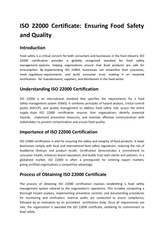 sertifikat iso 22000 - indonesia