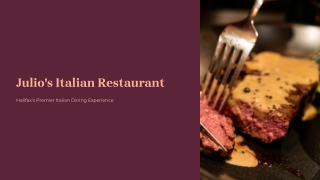 Experience Authentic Italian Dining at Julio’s – The Best Italian Restaurant in