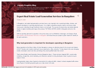 Real Estate Lead Generation in Bangalore - Digital Homeez