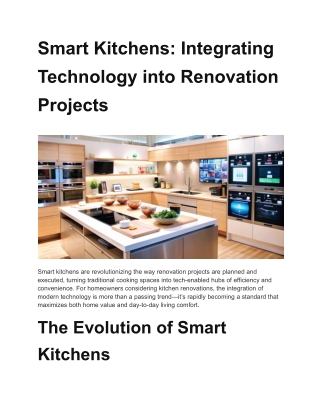 Smart Kitchens_ Integrating Technology into Renovation Projects