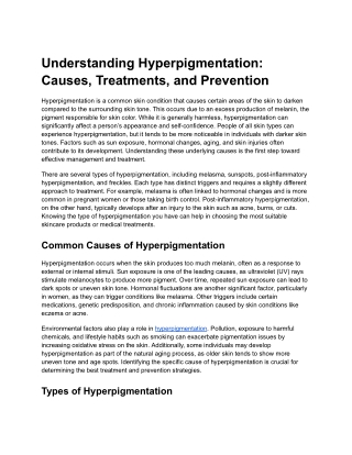 hyperpigmentation