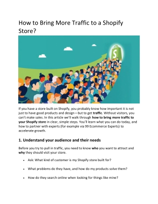 How to Bring More Traffic to Your Shopify Store – Proven Tips