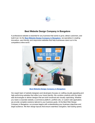 Website design agency in Bangalore