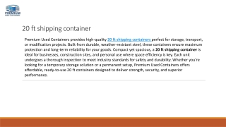 20 ft shipping container