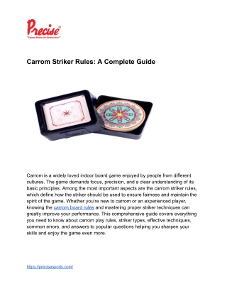 Carrom Striker Rules A Complete Guide