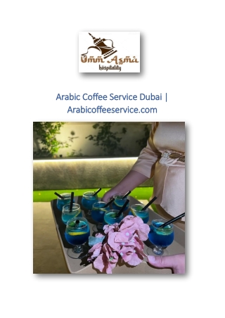 Arabic Coffee Service Dubai | Arabicoffeeservice.com