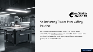 Understanding the Working Principles of Tile and Stone Cutting Machines