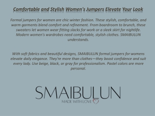 Comfortable and Stylish Women's Jumpers Elevate Your Look