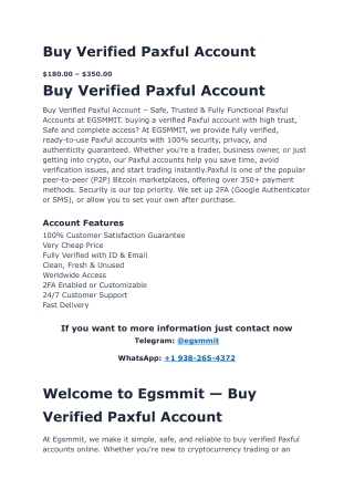Buy Verified Paxful Account