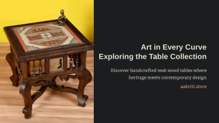 Handcrafted Teakwood Tables - Coffee | Centre | Console