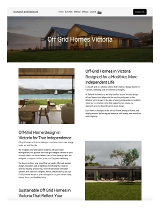 Off Grid Homes Victoria
