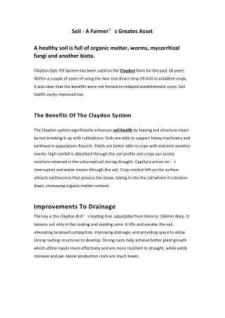 Blog - Soil - Farmer's Greatest Asset