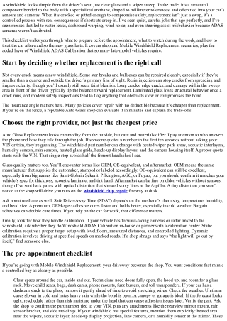 Windshield Replacement Checklist: Before, During, and After