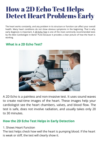 How a 2D Echo Test Helps Detect Heart Problems Early