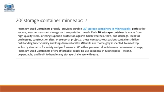 20' storage container minneapolis