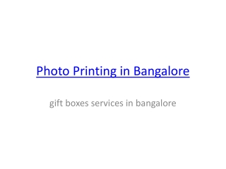 Photo Printing in Bangalore