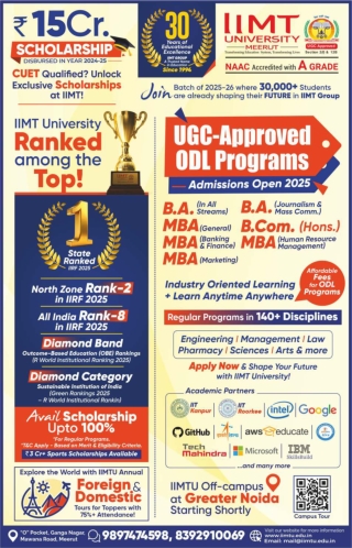 UGC Approved ODL Programs at IIMT University Meerut
