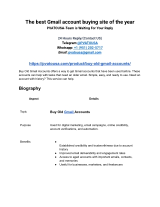 The best Gmail account buying site of the year