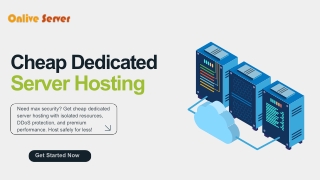 Affordable Dedicated Server Hosting Solutions by Onlive Server