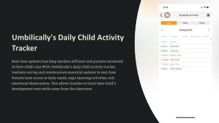 Daily child activity tracker