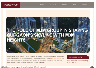 The Role of M3M Group in Shaping Gurgaon’s Skyline with M3M Heights