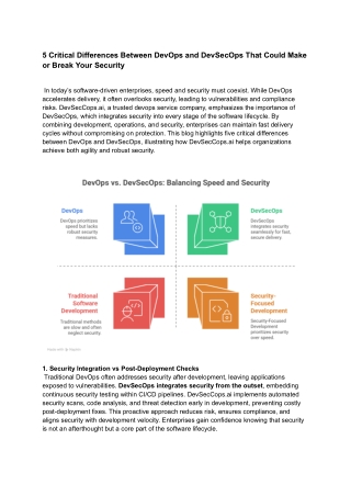 5 Critical Differences Between DevOps and DevSecOps That Could Make or Break Your Security”