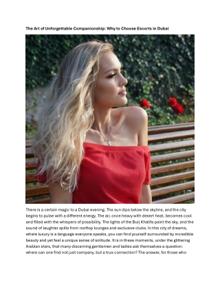 The Art of Unforgettable Companionship