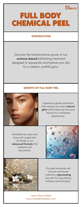 Reveal Radiant Skin with Full Body Chemical Peel by My Real Chemistry