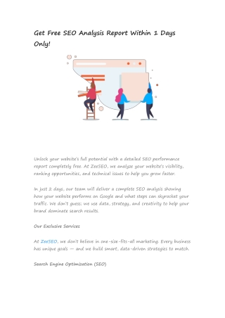 Get Free SEO Analysis Report Within 1 Days Only