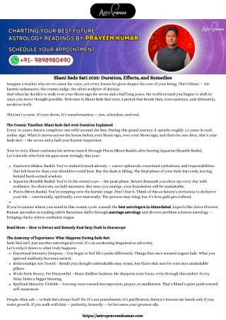 Shani Sade Sati 2025 Duration, Effects, and Remedies