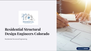 Residential Structural Design Engineers Colorado
