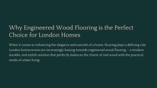 Why Engineered Wood Flooring is the Perfect Choice for London Homes