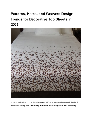 Patterns, Hems, and Weaves_ Design Trends for Decorative Top Sheets in 2025