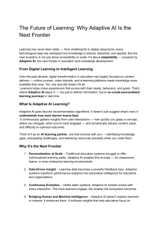 The Future of Learning_ Why Adaptive AI Is the Next Frontier