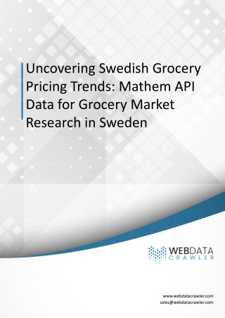 Mathem API Data for Grocery Market Research in Sweden